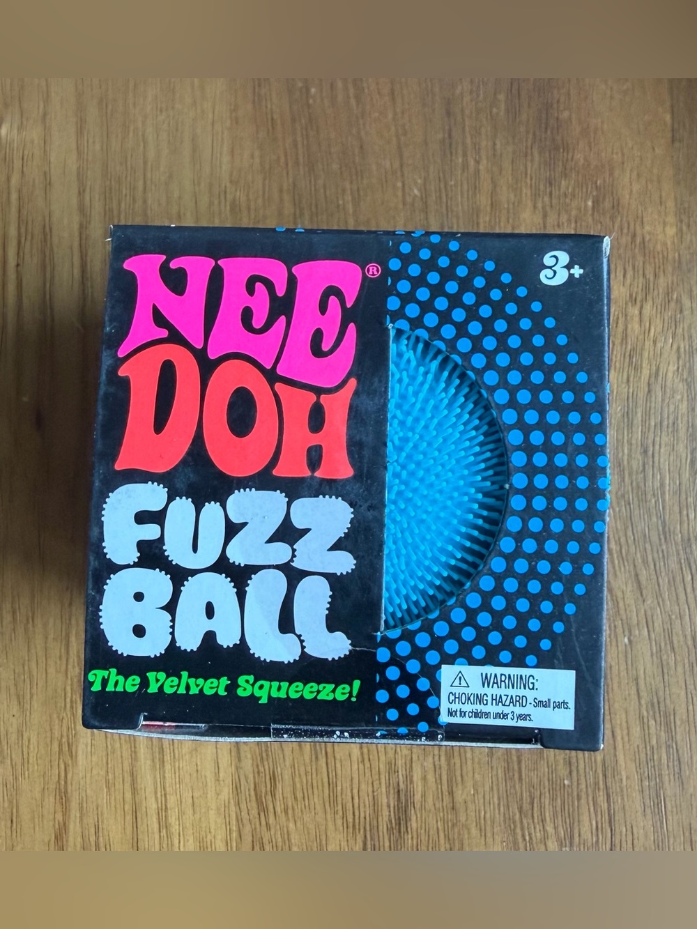 Needoh FuzzBall Blue Velvet Squeeze Fuzz Ball Nee Doh Fuzzy Squishy